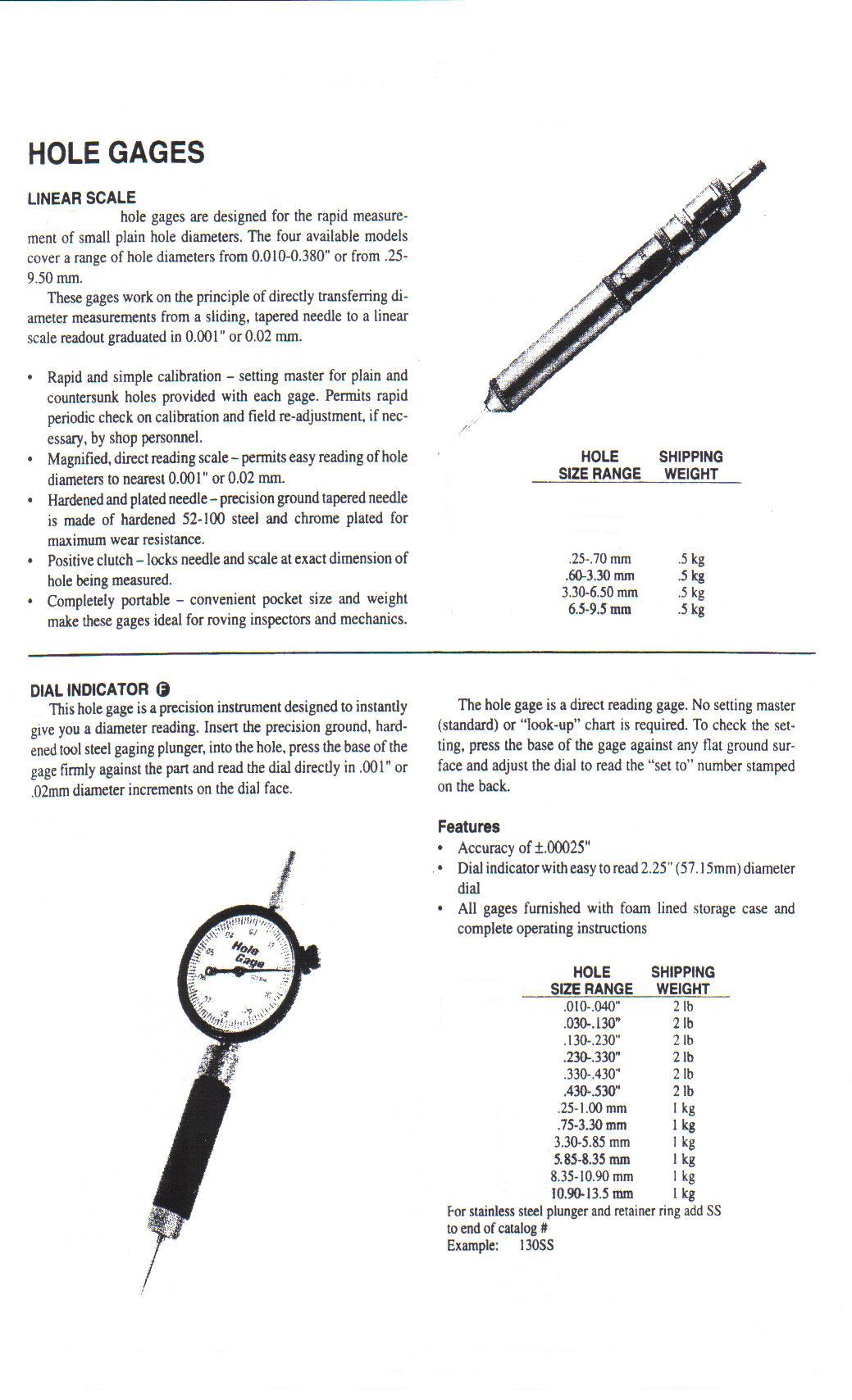 Calibro per fori